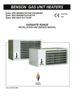 BENSON HEATING LTD CVO 100 Service manual