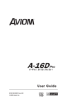 Aviom A-16D A-Net User guide