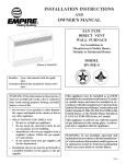 Empire Heating Systems DV-55E Owner`s manual