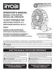 Ryobi P3310 Operator`s manual