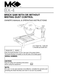 MK BX-4 Owner`s manual