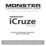 Monster iCruze MPC FX IM-NIS1 Owner`s manual