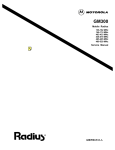 Motorola RADIUS GM300 Service manual