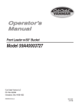 Cub Cadet 59A40003727 Operator`s manual