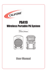 Califone PA419    instruc User manual