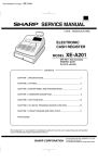 Sharp XE-A201 Service manual