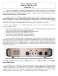 Anthony Gallo Acoustics Nucleus Reference 3 Owner`s manual