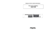 PROEL ACDT180V Instruction manual