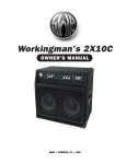 Workingman 2x10C Owner`s manual