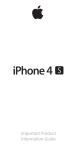 Apple 4s Product information guide