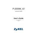 ZyXEL Communications P-2000W_V2 User`s guide