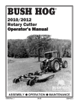Bush Hog 2165 Operator`s manual