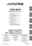 Alpine CDM-7861R Owner`s manual