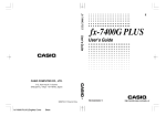 Casio FX 7400G - Co., Ltd - Graphing Calculator User`s guide