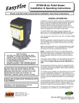 Sierra Products Pellet Heater EF5001B-AL Operating instructions