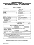 DeVillbiss Air Power Company MG2-OFTANK-4A Troubleshooting guide