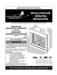 Continental Fireplaces BCDV36CFGN Operating instructions