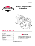 Briggs & Stratton 12K300 Specifications