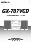 Yamaha GX-707VCD Specifications