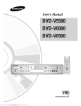 Samsung DVD-V6000 User`s manual