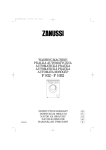 Zanussi F 832 Operating instructions