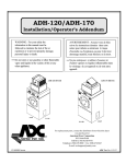 American Dryer Corp. ADH-120 Operator`s manual