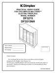 Dimplex DF3215NH User`s guide