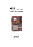 MSI K7T TURBO2 - K7T Turbo 2 Motherboard Instruction manual