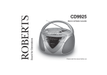 Roberts CD9925 Operating instructions