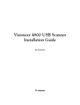 Visioneer 4800 Installation guide