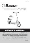 Razor Ecosmart metro 13114501 Owner`s manual