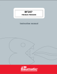 Baumatic BF207 User manual