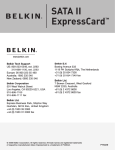 Belkin SATA II ExpressCard F5U239 User manual