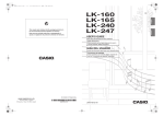 Casio LK-33 User`s guide