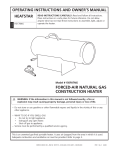 Mr. Heater HS170NG Operating instructions