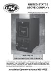 US Stove Company Hotblast 1400 Operator`s manual
