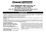 CrimeStopper CS-2006.FM Operating instructions