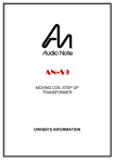 Audio Note AN-S9 User manual