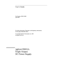 Agilent Technologies E3631-90002 User`s guide