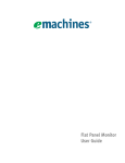 eMachines Flat Panel Monitor User guide
