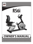 BH FITNESS RS6i Owner`s manual