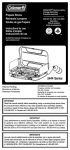 Coleman 5444 Series Instruction manual