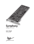 Apogee Symphony 32 User`s guide