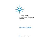 Agilent Technologies 8000 Series Operator`s manual