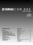 Yamaha CDM-900 Owner`s manual