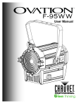 Chauvet Ovation F-95WW User manual