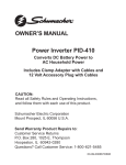 Schumacher XI41DU Owner`s manual