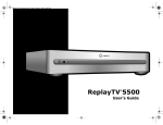 ReplayTV RTV5504 User`s guide