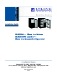 U-Line CLR2160 Installation guide