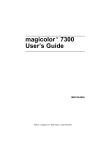 EDNord magicolor 7300 User`s guide